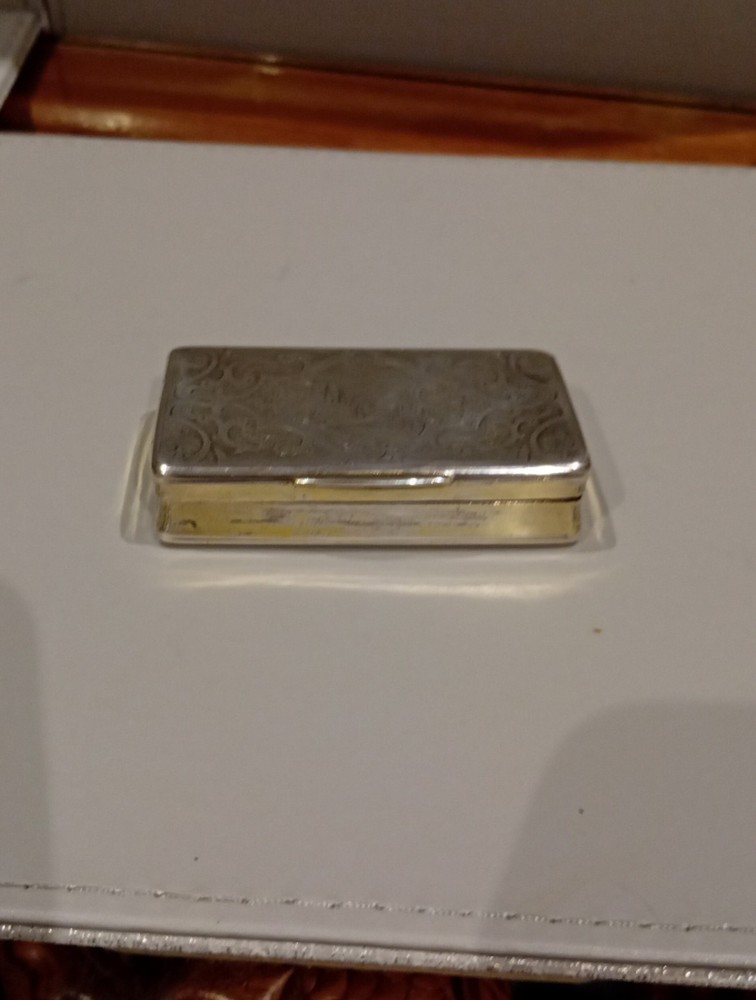 Solid Silver Antique Snuff Box Circa 1830 Vienna Nathan Oppenheim.