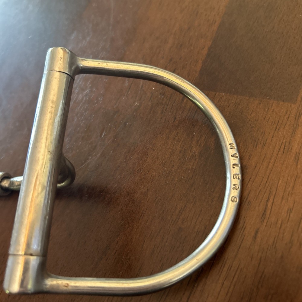 Myler Curved Mouthpiece Bit D Ring Roller Twisted 5”