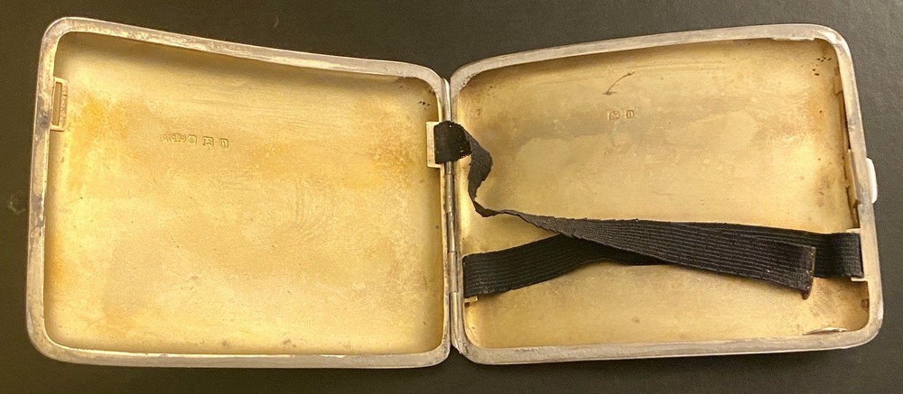 HEAVY VINTAGE SOLID SILVER CIGARETTE CASE - BIRMINGHAM 1912