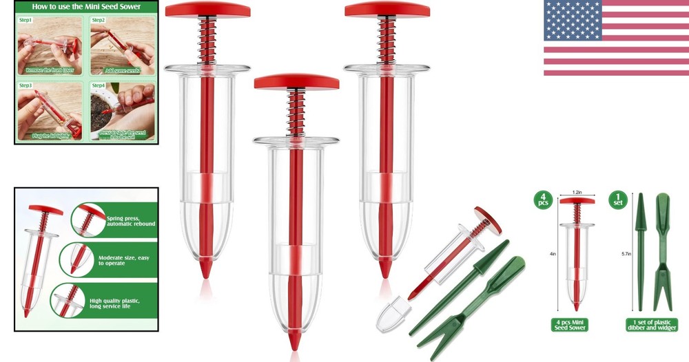 Lightweight Handheld Seed Planter & Transplanter Tools for Effortless Sowing