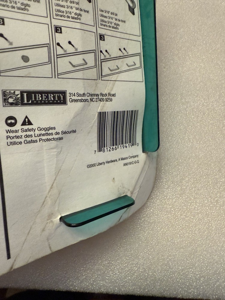 Cabinet Hardware Installation Template AN0191C-G-Q