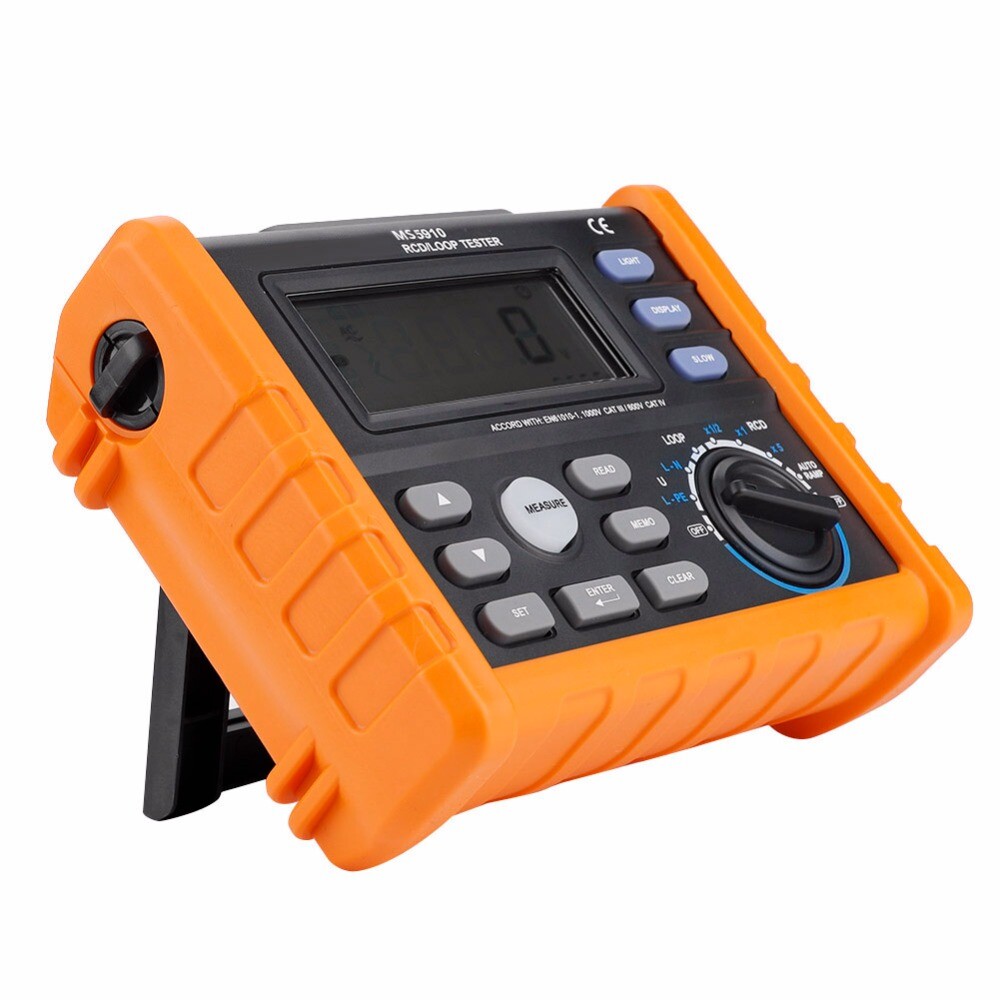 PEAKMETER Digital RCD Loop Tester Multimeter Ohmmeter 5~2000 ohm USB-Interface