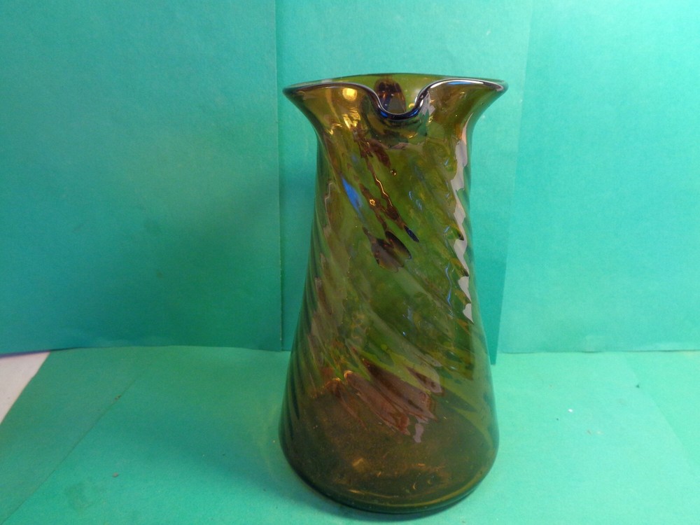 Studio Art Glass 6 1/2" Brown Pitcher (Used/EUC)