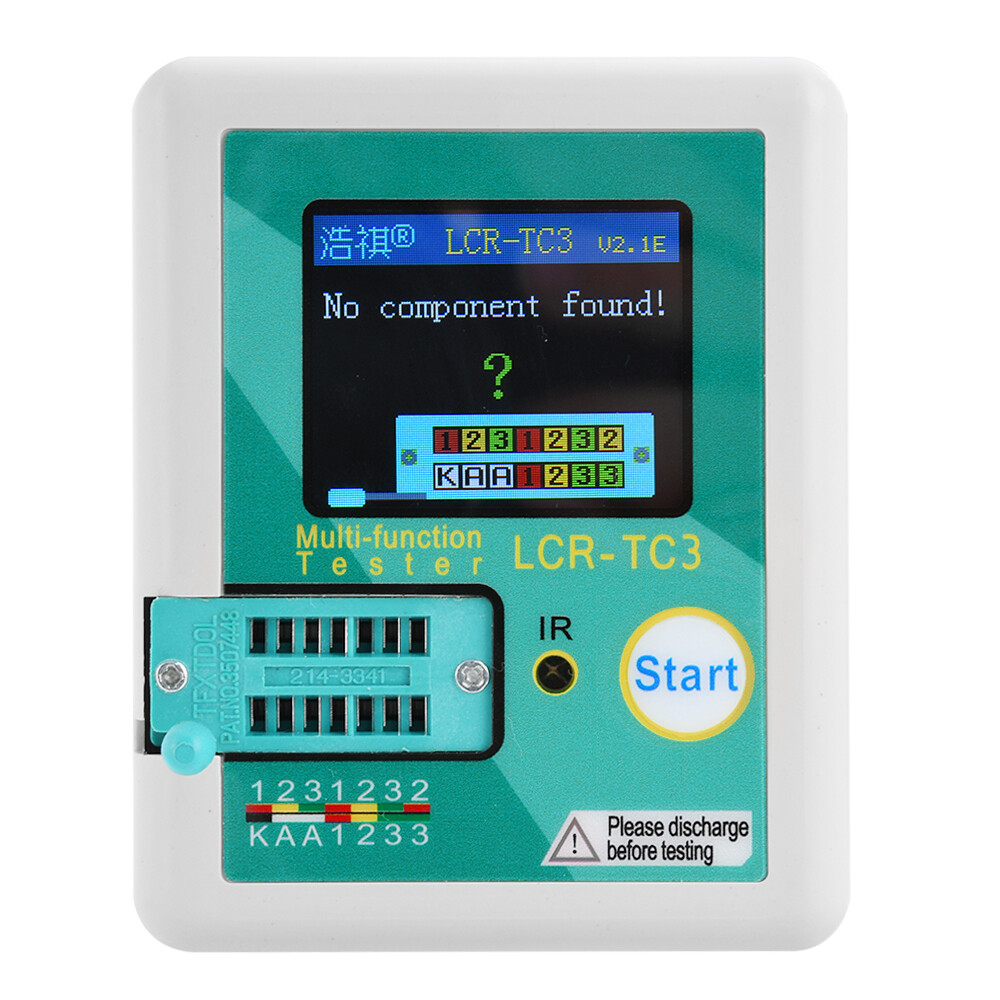LCR-TC3 High-precision Transistor Tester Diode Capacitance Test Meter + Cable US