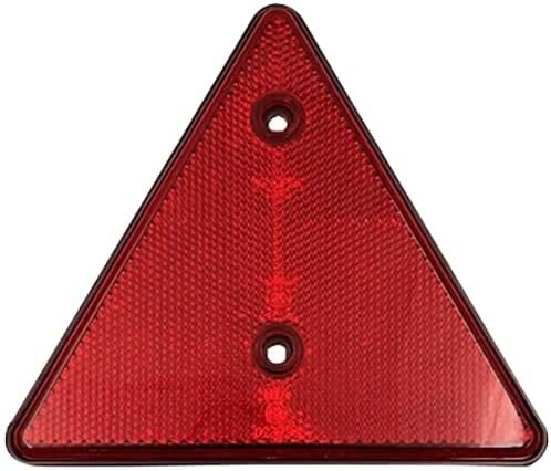 2x Red 6.3” Triangle Reflector Screw-Mount Triangular 2 Holes Trailer Truck