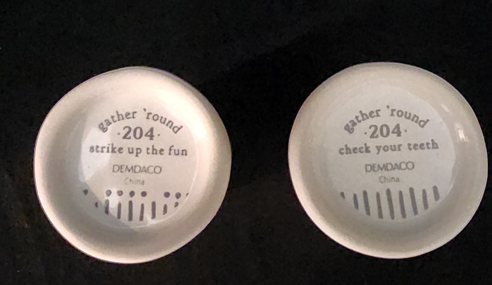 Demdaco Ceramic Toothpick And Match Holder Set