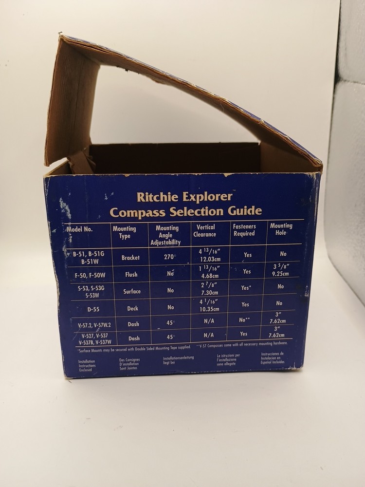 Ritchie S-53G Explorer Compass - Surface Mount Gray