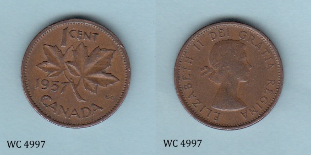 Canada 1 Cent 1957 (Elizabeth II) Coin