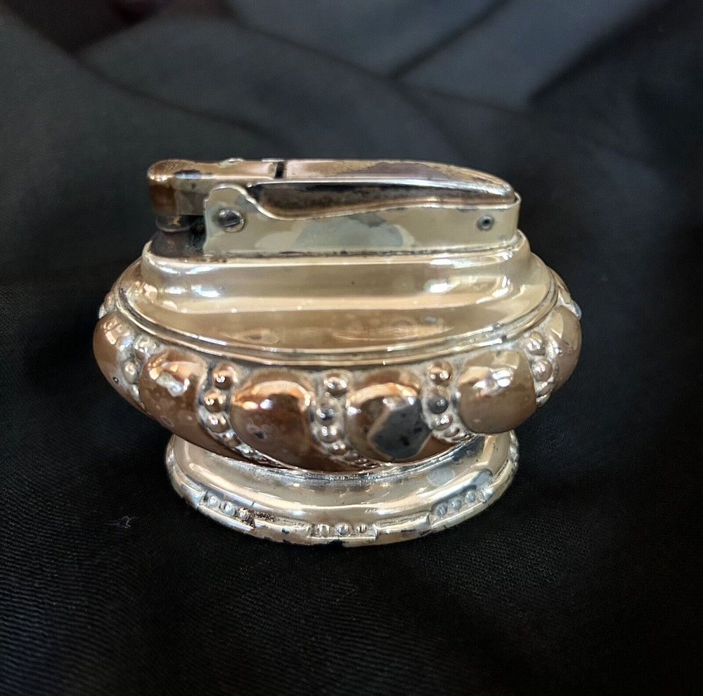 Vintage Ronson Crown Silver Plated Table Lighter - NOT WORKING