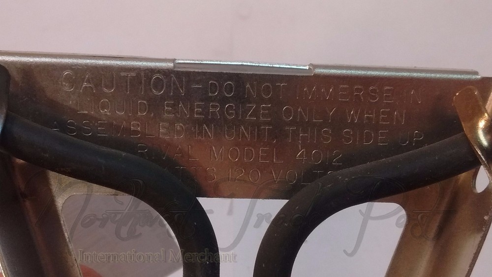 Rival Replacement Heating Element for Vintage Pizza Parlor Model 4012 Cooker