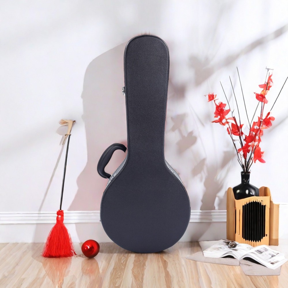 A-Style Black Mandolin Hard Shell Case With Microgroove, Mandoline Hard Case