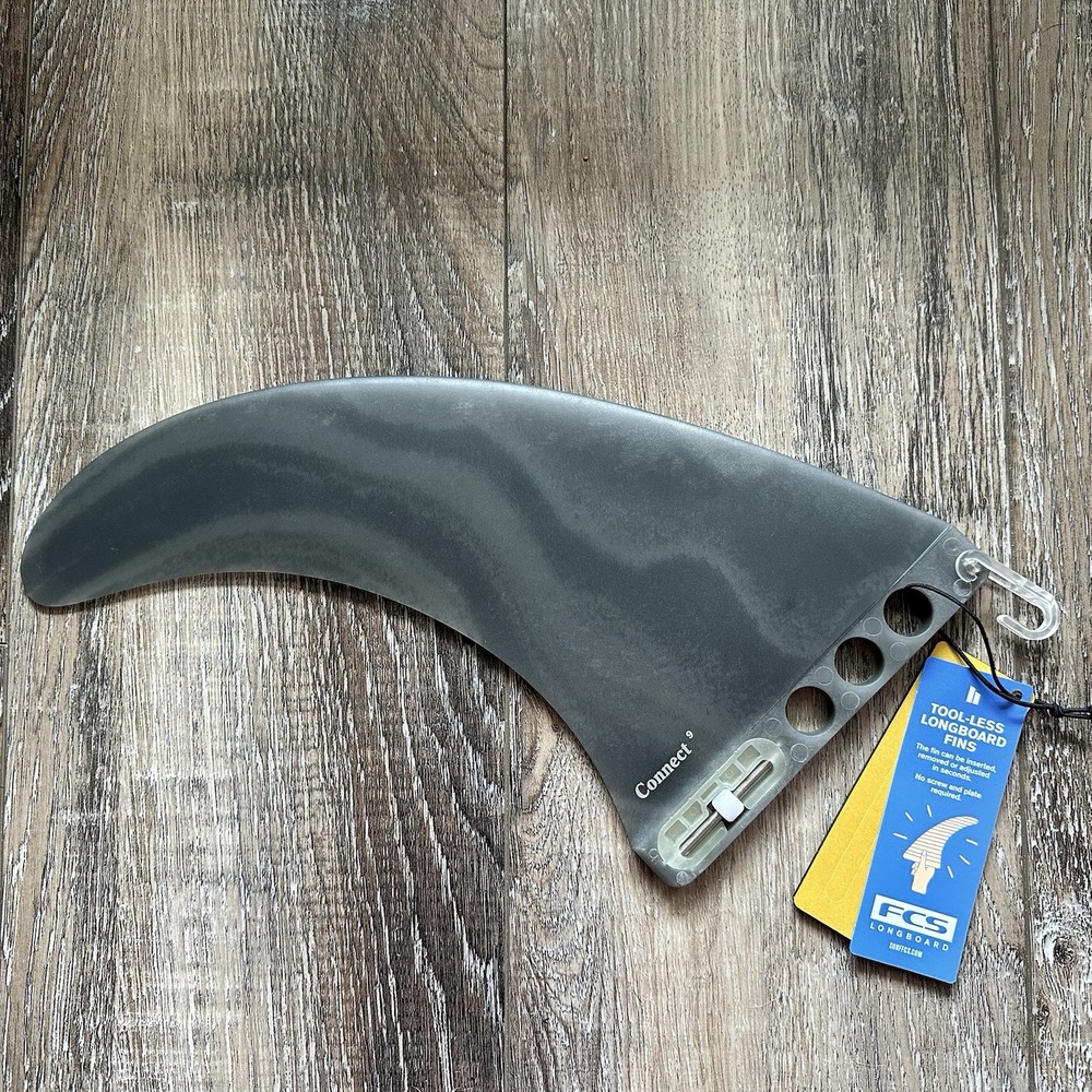 FCS II Connect 9” Longboard Fin – EcoBlend – Tool-Less System – NEW With Tags