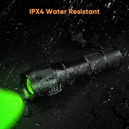 for Hunting, Single Light Mode Flashlight, Zoomable Hog Coyote Green Light