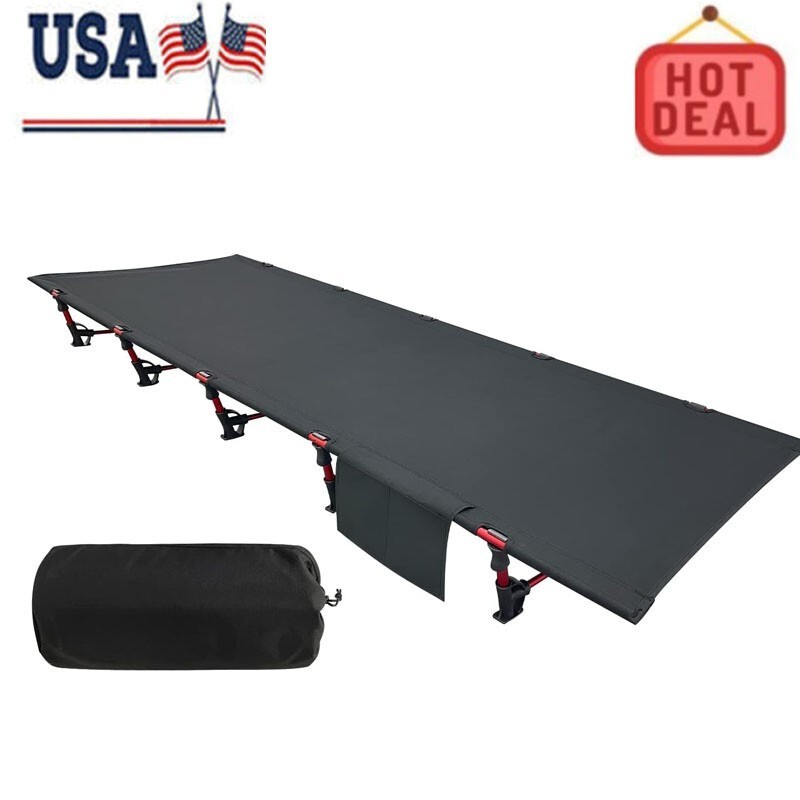 Portable Camping Cot Sleeping Cot Ultralight Backpacking Cot Bed for Outdoor US