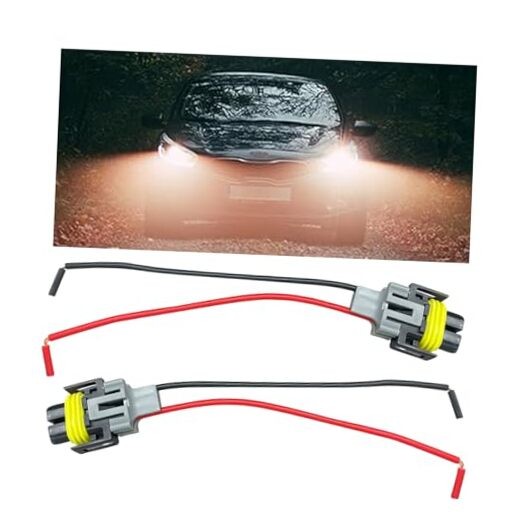 Fog Light Harness Connector with Wire, Automotive Accessories Replacement, 2PCS