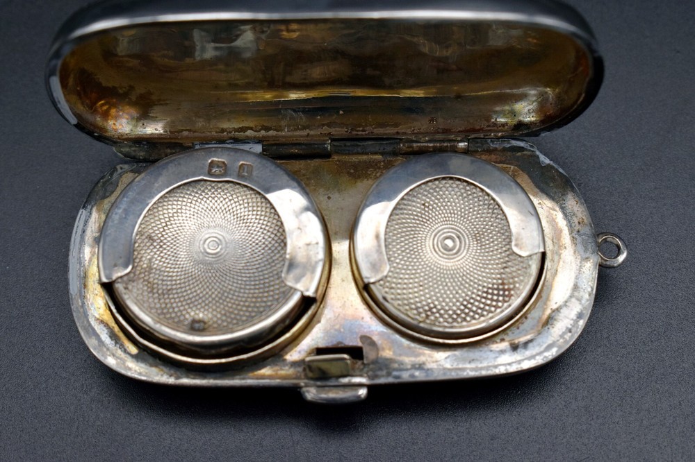 Edwardian Sterling Silver Double Sovereign Case 1910