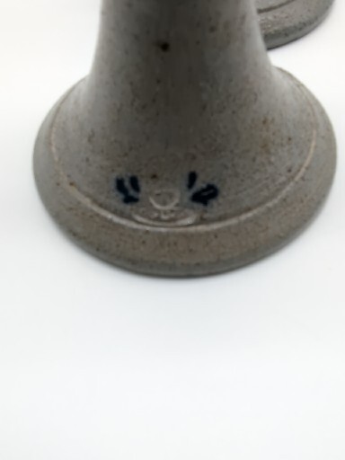 Salt Glaze Candlestick Holders Set Hearts