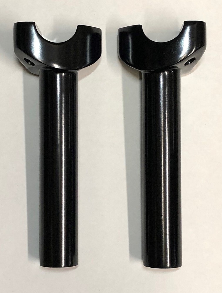 V-Factor 41005 Satin Black 6" Straight Handlebar Risers for Harley Softail