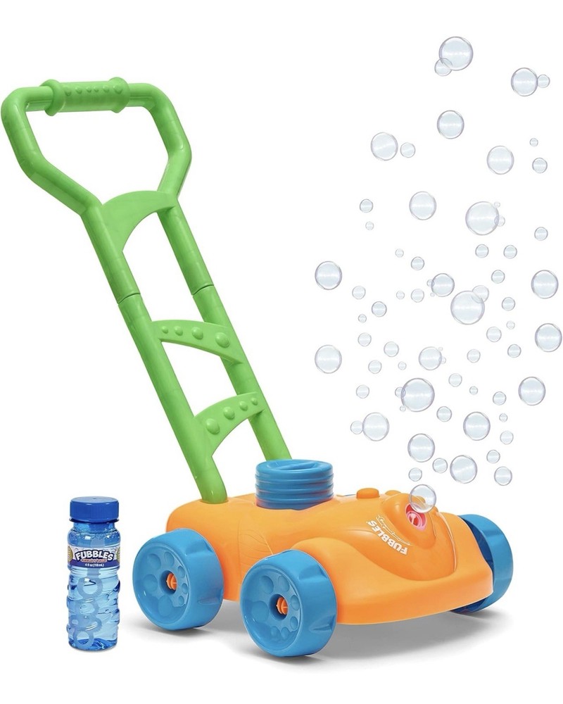 FUBBLES No Spill Bubble Motorized Mower Toy Ages 3+ Includes Bubble Solution NEW