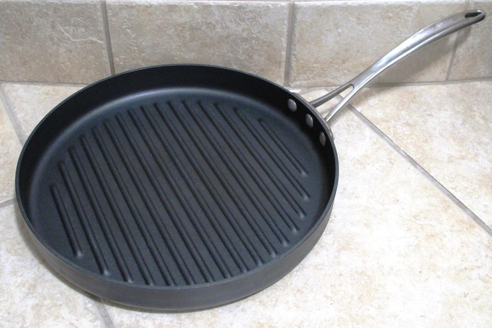 Anodized 12.25" Grill / Griddle Pan ~ Excellent ~Free 1 Day Ship