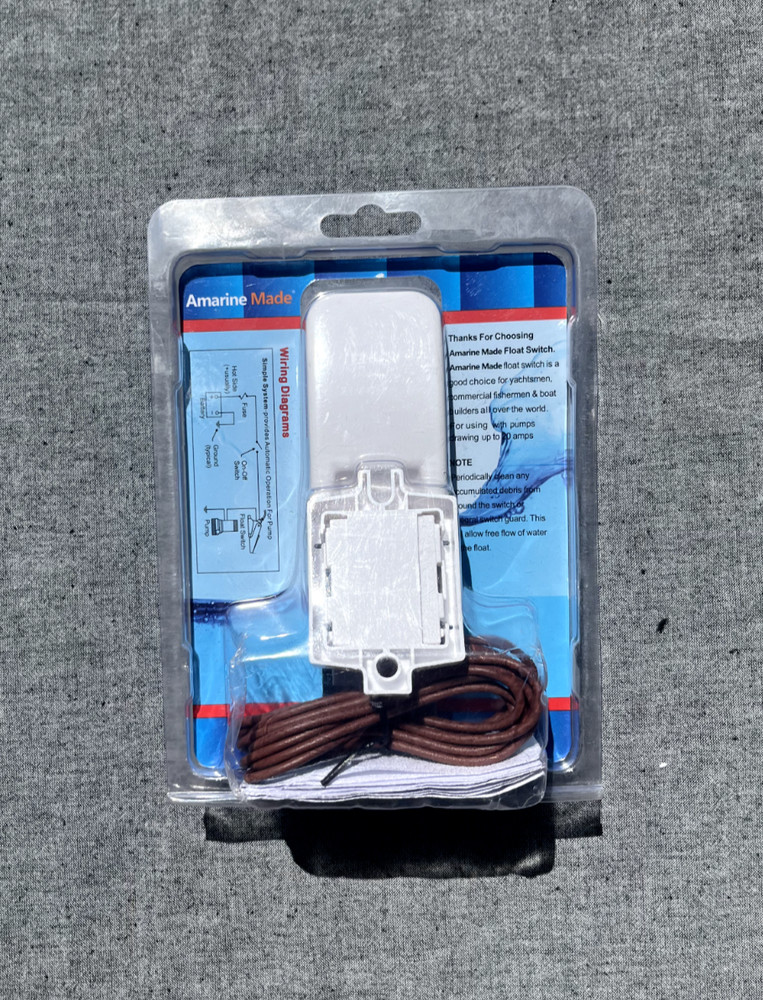 NEW Amarine Made Marine Boat Bilge Pump Float Switch - White - 20A MAX