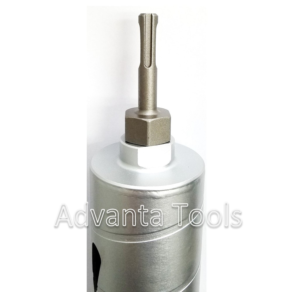 Combo: 6” Dry Diamond Core Drill Bit for Hard Concrete with SDS Plus Adapter