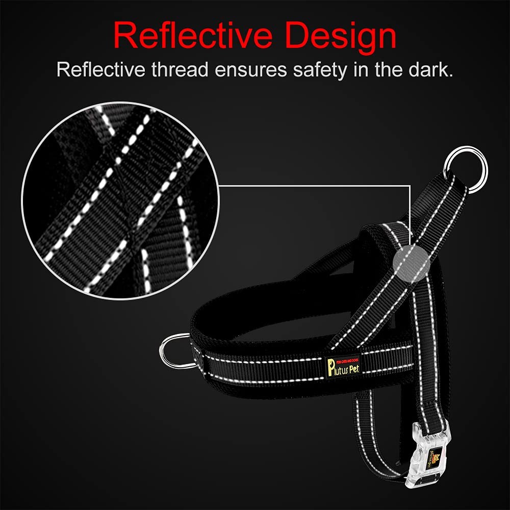 No Pull Dog Harness with Breathable Mesh Padded, Adjustable Reflective Escape...