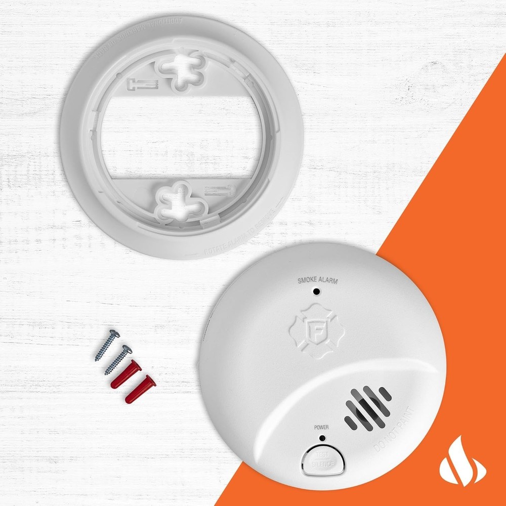 Smoke Alarm, 10- Sealed Battery Detector with & Silence Button, , 1-Pack