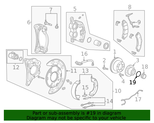 Genuine GM ABS Wheel Speed Sensor Reluctor Ring Retainer 84138915