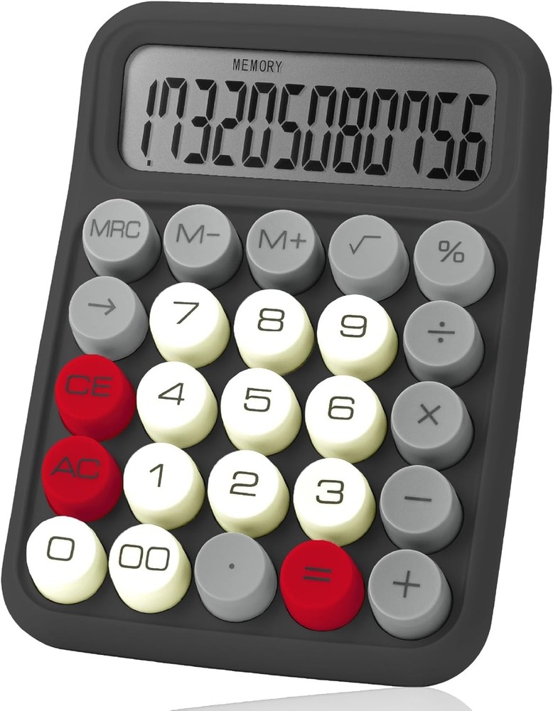 Mr. Pen- Mechanical Switch Calculator, 12 Digits Large LCD Display,  Slate Grey