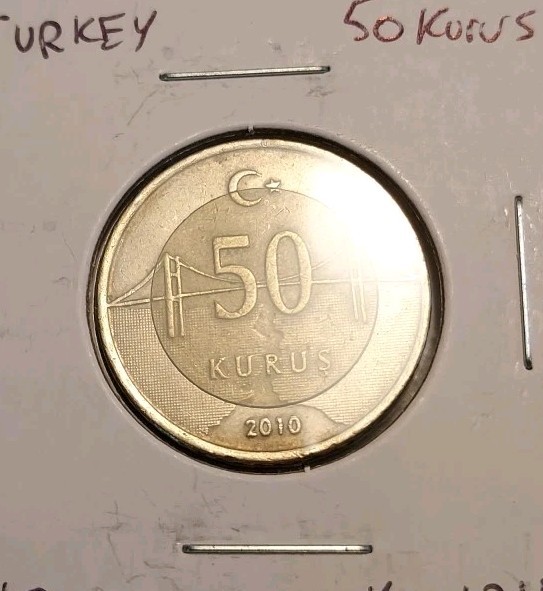 Turkey/ Turkiye 50 Kurus Coin 2010