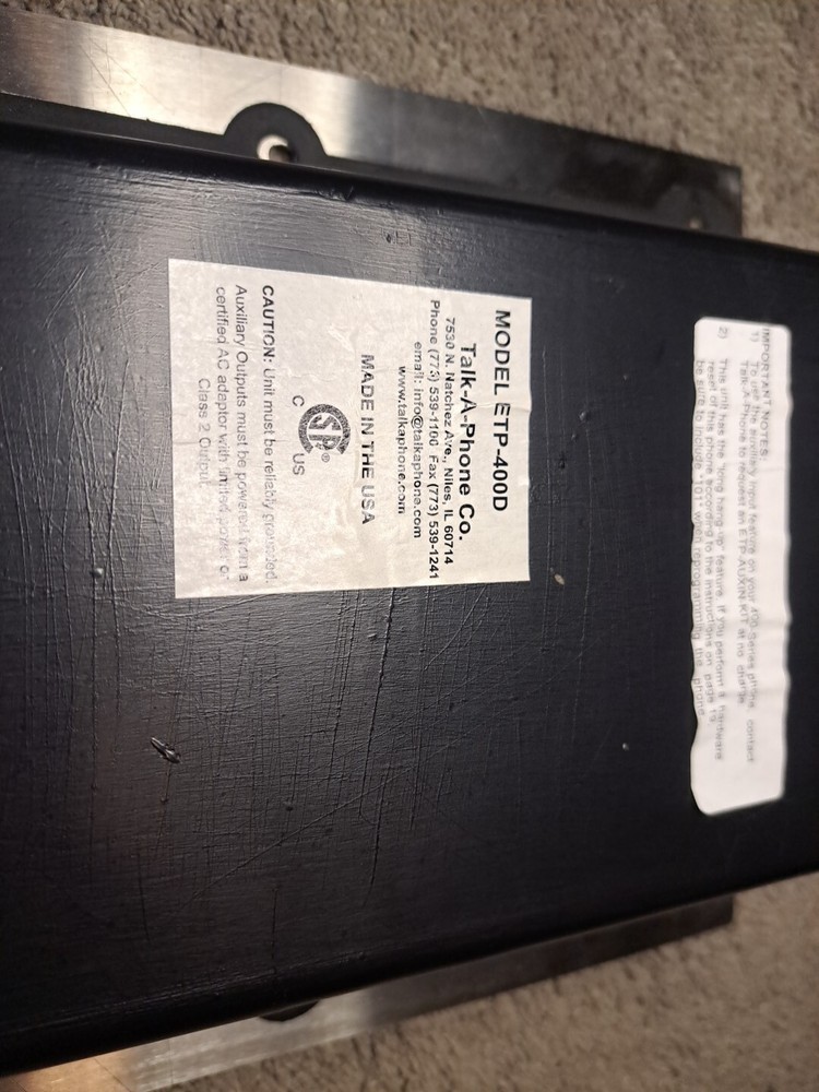 Open Box Talk A Phone ETP-400D 2 Button Emergency/info Phone