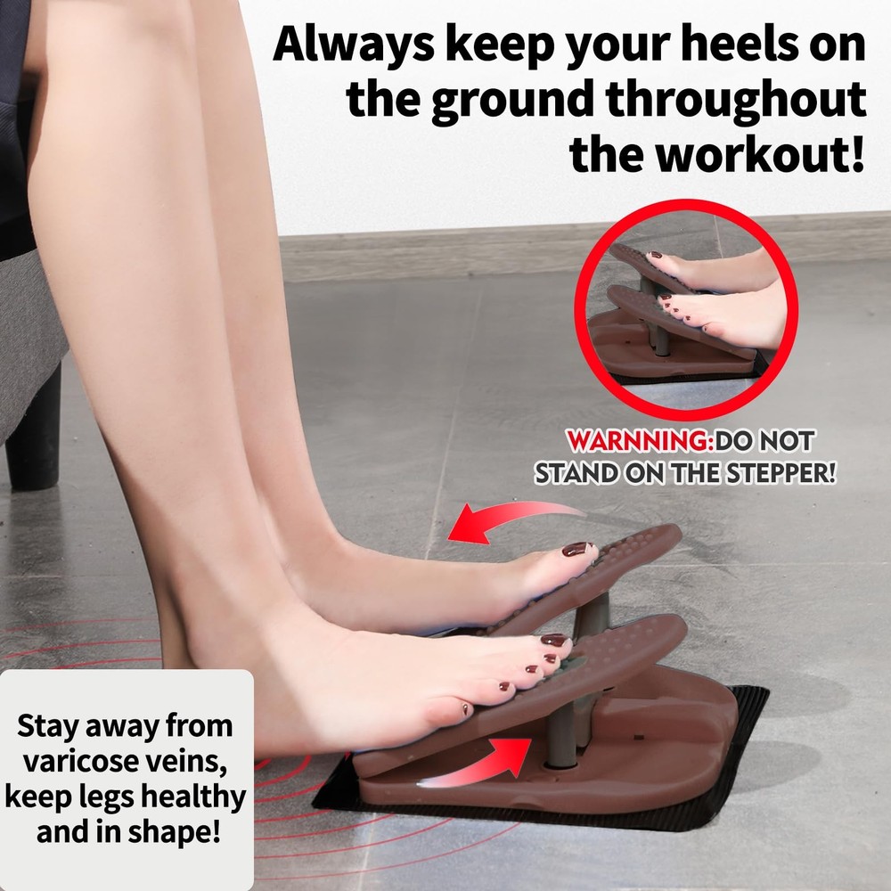 Mini Foldable Leg Exerciser Portable Foot Pedal Exercise Machine Under Desk S...