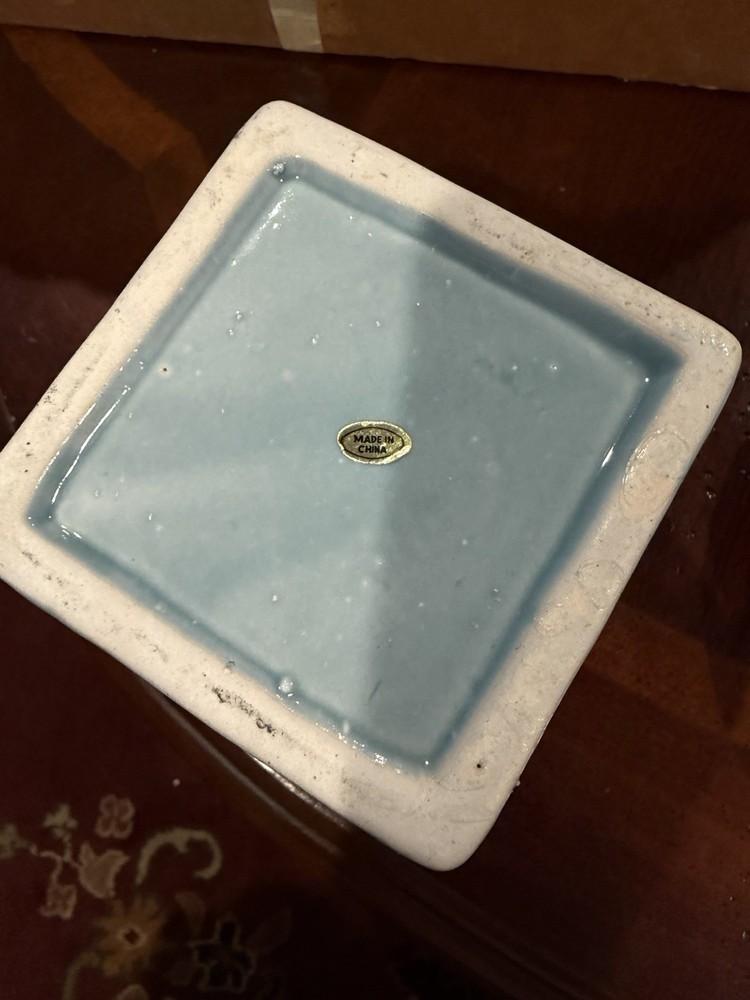 Vintage 3 1/2” It’s A Boy! Blue Block Planter