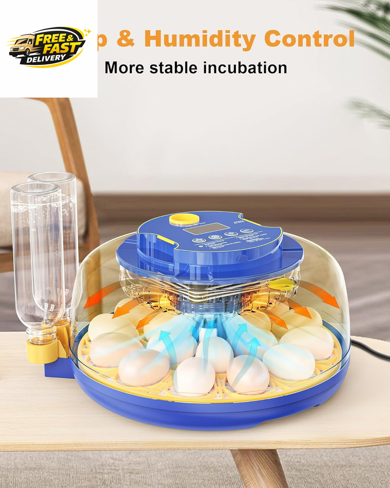 18 Chicken Egg Incubators for Hatching Eggs: Egg Incubator with Automatic Egg Tu