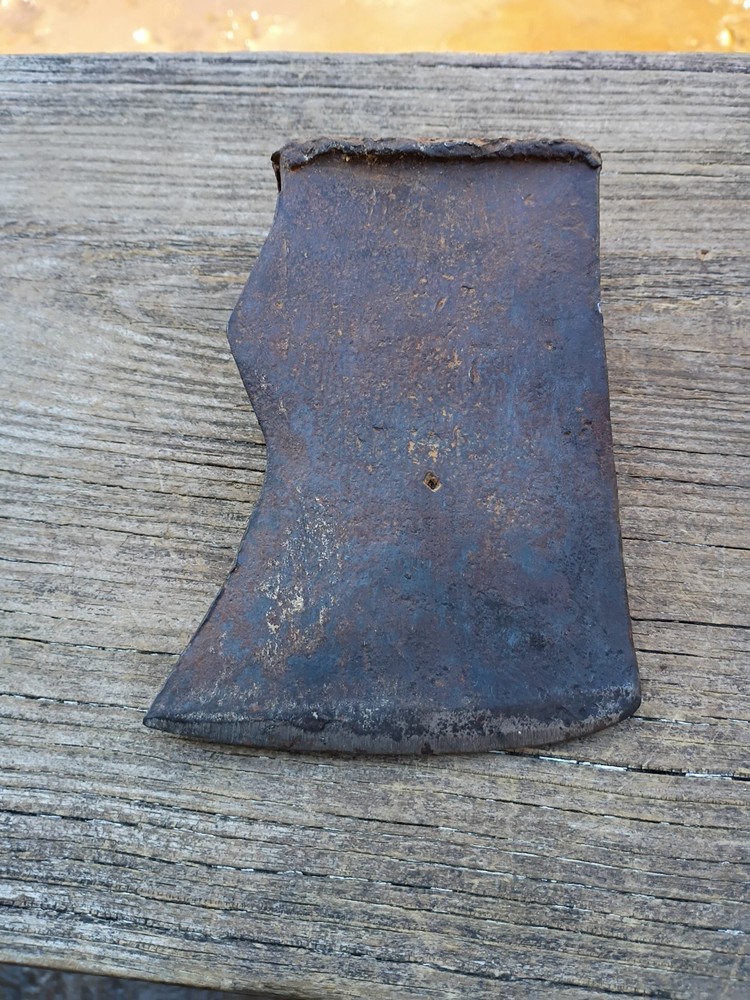 Early Primitive Lugged Axe Head 2 lbs 14 oz