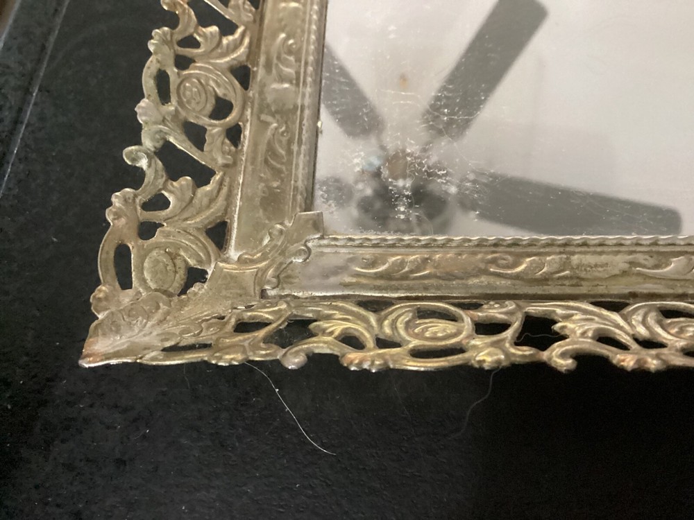 Vintage Old Style Mirrored Vanity Tray