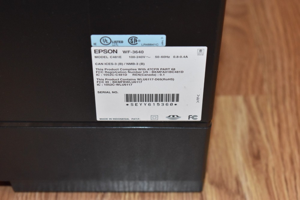 Epson WorkForce WF-3640 All-In-One Inkjet Color Printer