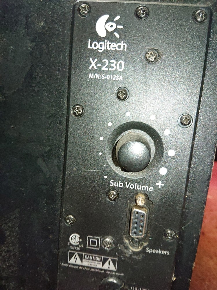 Logitech x230 replacement subwoofer ONLY Tested, working!!