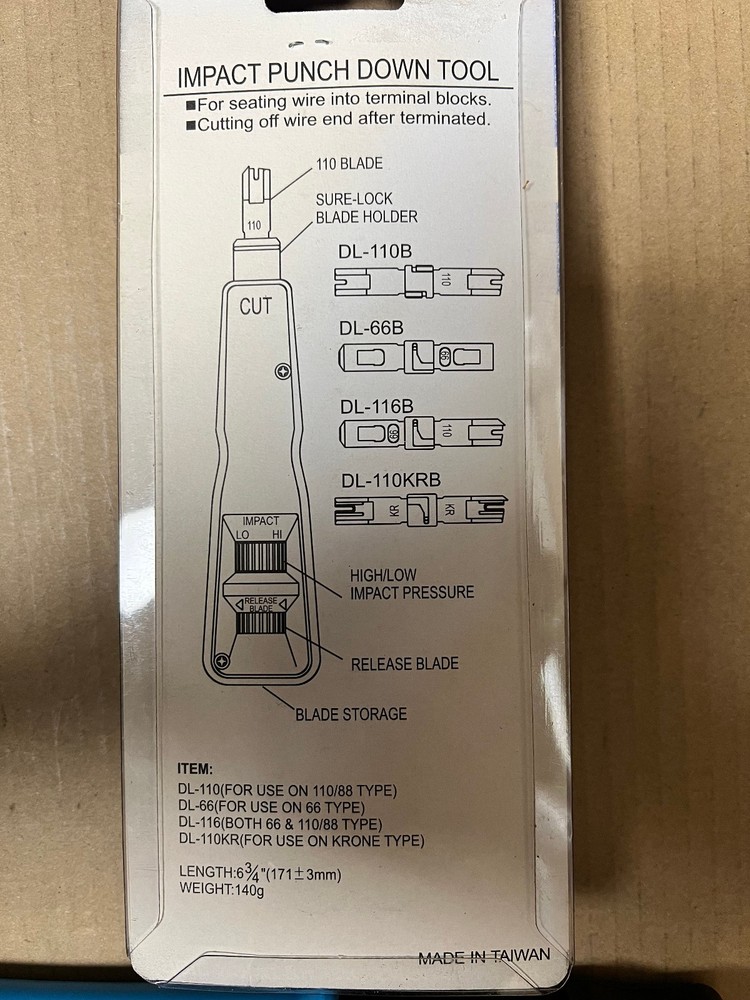 Network & Phone Crimping Tools & NEW Impact Punch Down Tool
