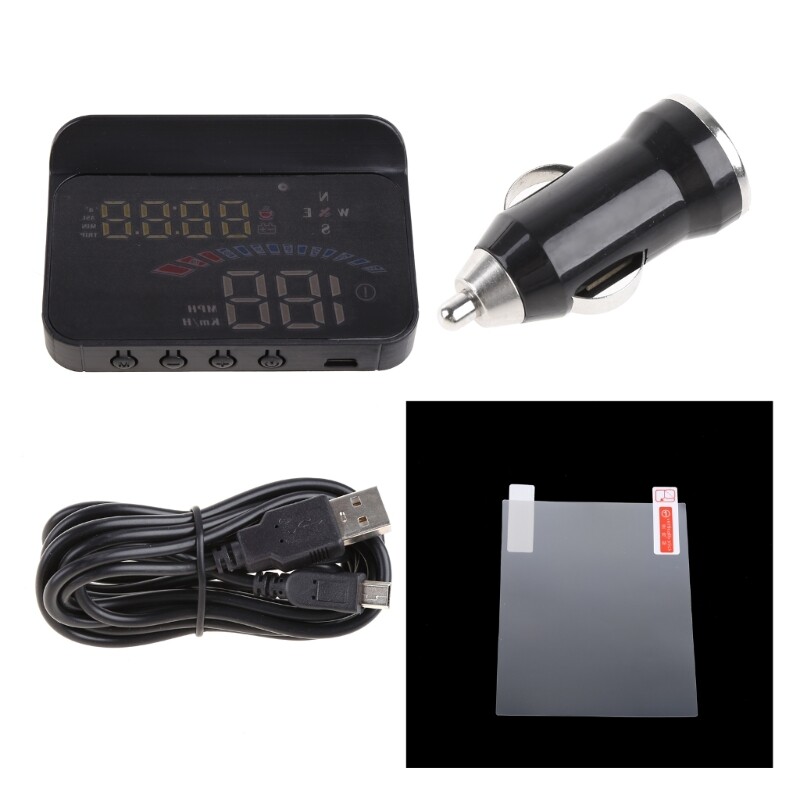 Car Odometer LCD Head-up Display OBD Code MPH/ for h Meter