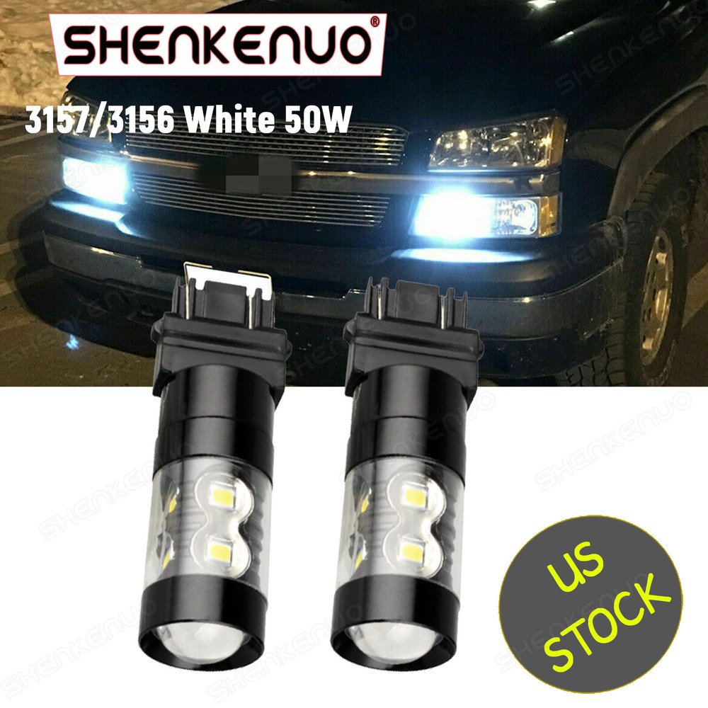 3157 LED White Daytime Running Light Bulb DRL for Chevy Silverado 1500 2000-2007
