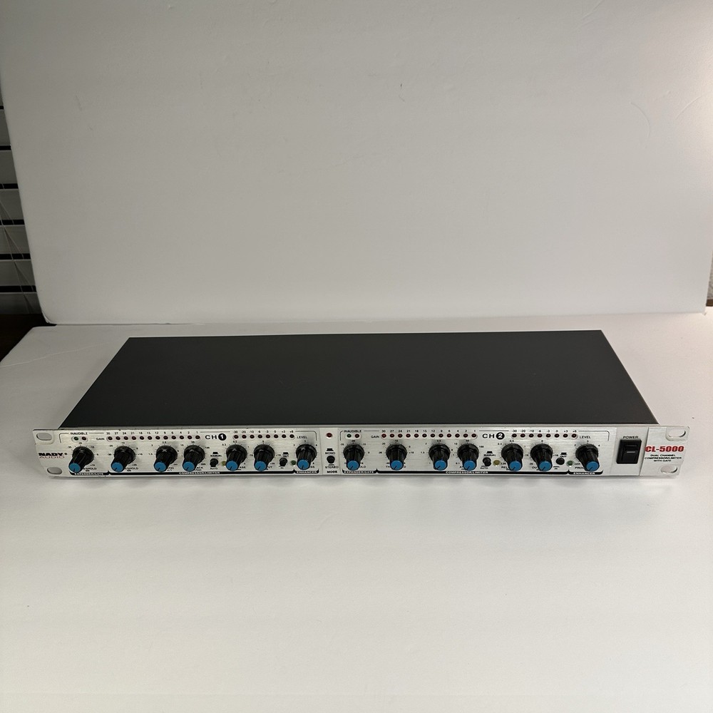 Nady CL-5000 Dual Channel Compressor/Limiter w Gate Rackmount Unit