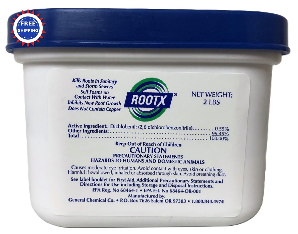 Sewer Root Control Foaming 2LB JAR ROOTX Funnel APPLICATOR Lines Septic Systems