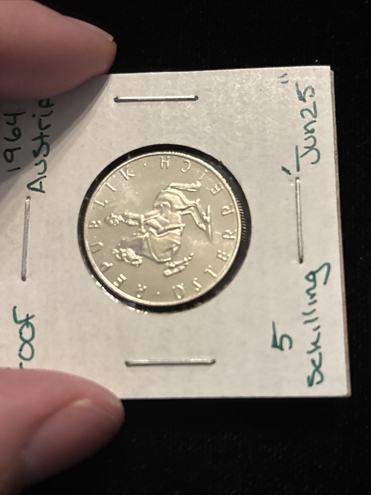 1964 Austria 5 Schilling Proof Silver “jun25”