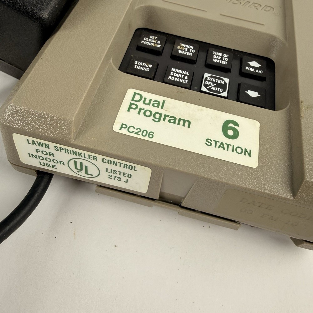 Rain Bird 6 Station Dual Program Digital Sprinkler Timer PC206 Instructions