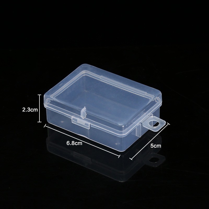 10pcs Small Clear Plastic Rectangular Storage Box Jewelry Beads Container Case