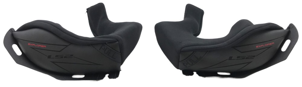 LS2 Explorer Helmet XT Cheek Pads Black LG
