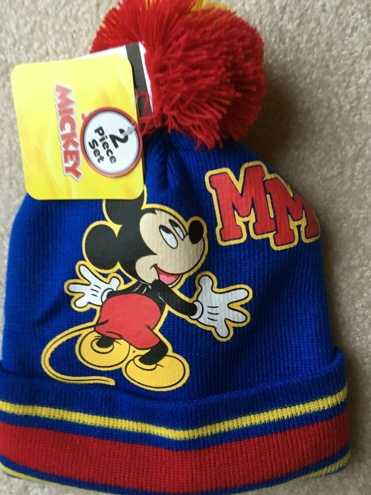 Disney Junior Mickey Mouse Hat and Mittens Size Toddler NWT