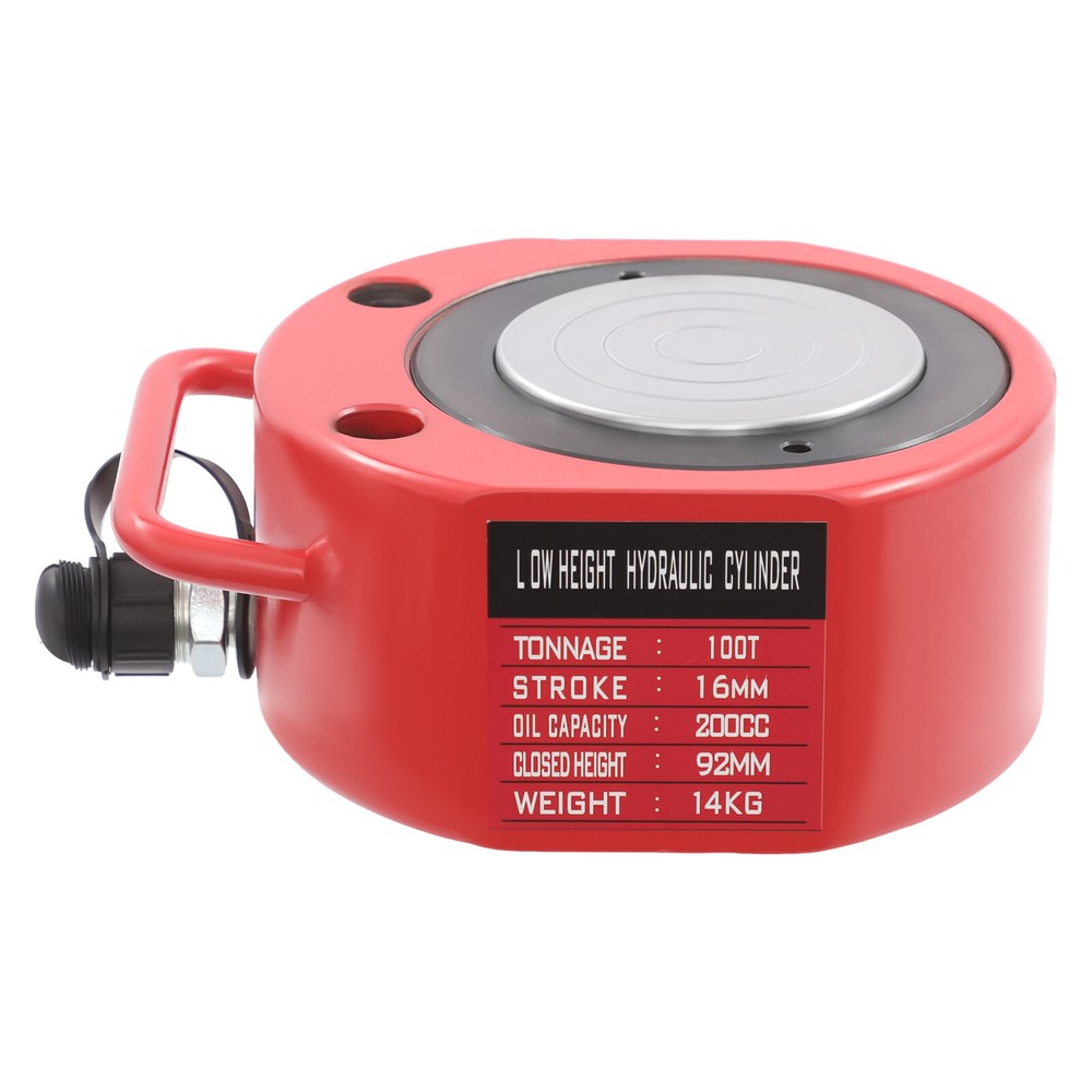 100 Tons 16mm Stroke Single Acting Hydraulic Cylinder Low Profile Flat Jack Ram